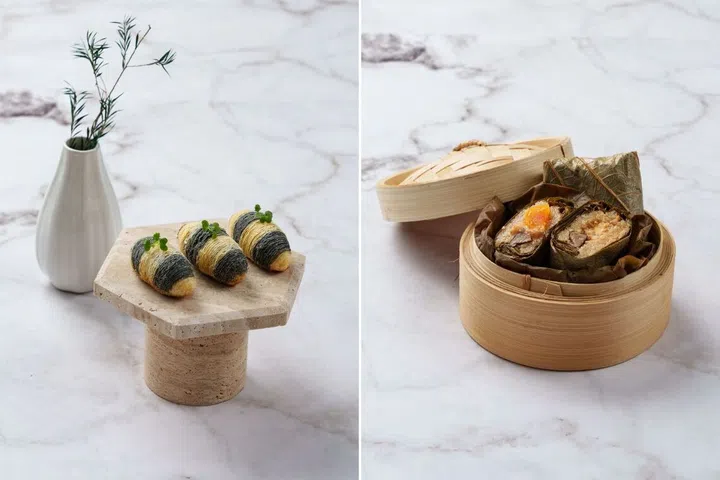 turnip pastry and lotus leaf wrapped chicken jia wei chinese restaurant