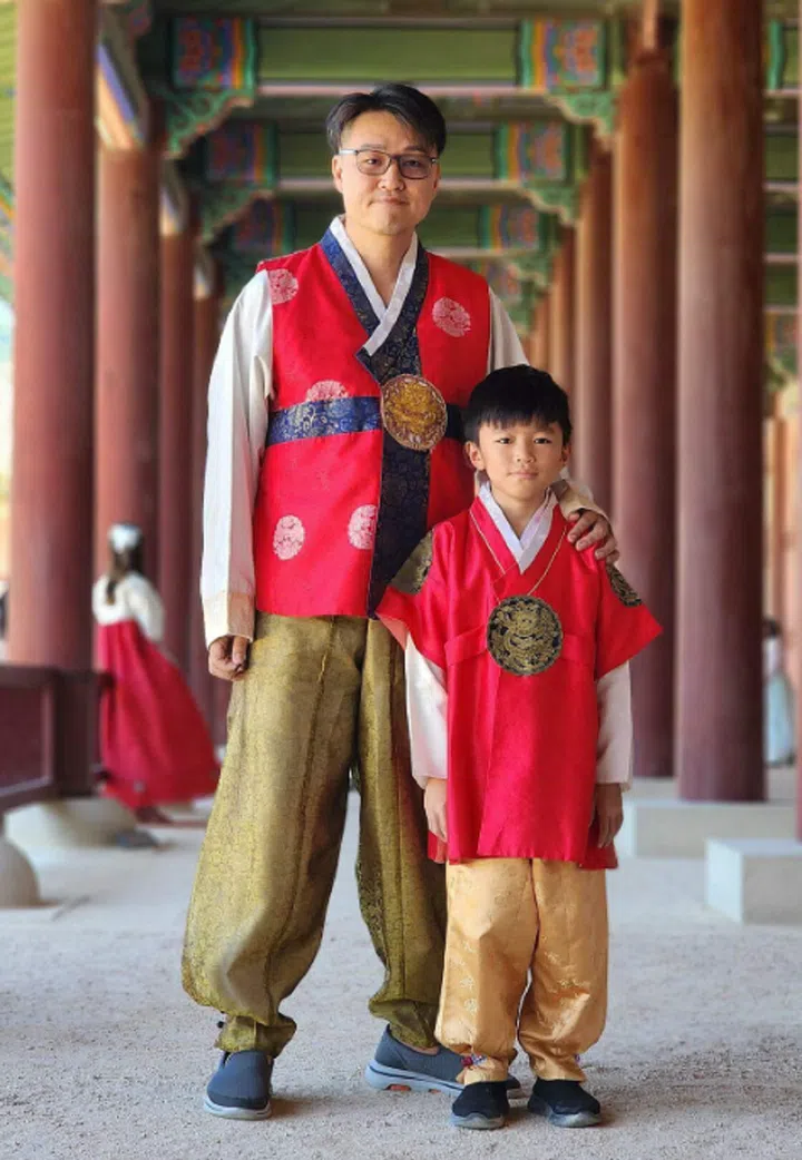 Mr Steven Teo enjoys one-on-one trips with each child. He recently took his youngest kid, Louie, nine, to Seoul in September. Photo: Courtesy of Steve Teo