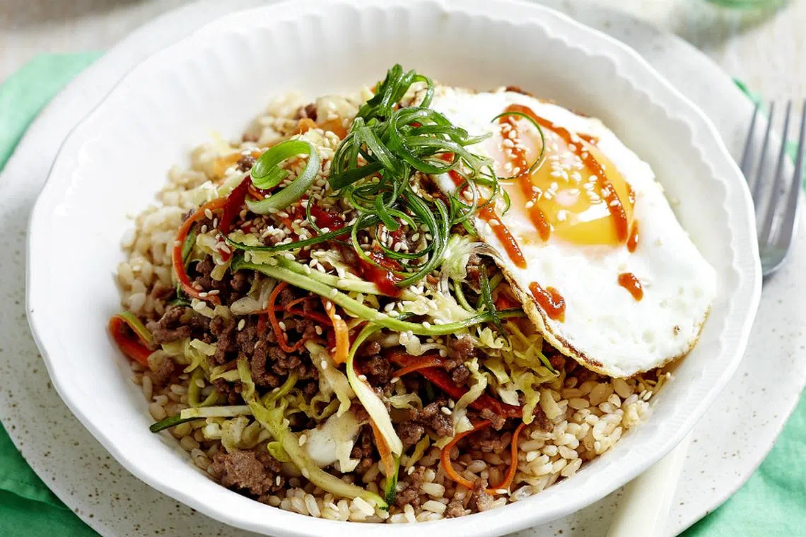 Beef & Cabbage Rice Bowl - The Singapore Women's Weekly | The Singapore ...