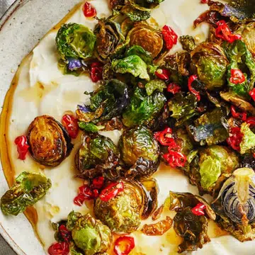 Frizzled Brussels Sprouts With Chilli Honey
