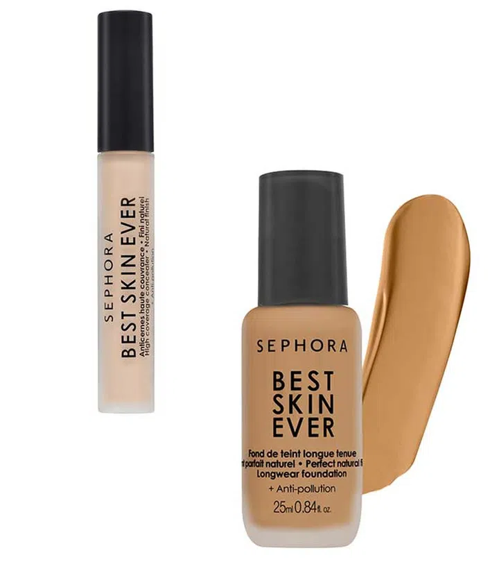 Sephora Collection Best Skin Ever High Coverage Concealer ($24) and Perfect Natural Finish Longwear Foundation ($29)