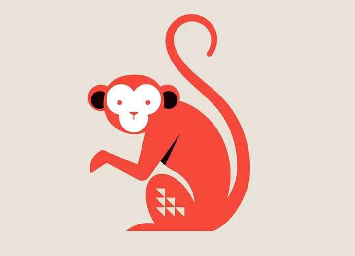 Chinese horoscope zodiac collection, geometric minimalist style. Animals symbols of Chinese New year . Set of mascots: rabbit, dragon, snake, tiger, ox, rat, pig, dog, rooster, monkey, goat, horse. Vector illustrations and concept design