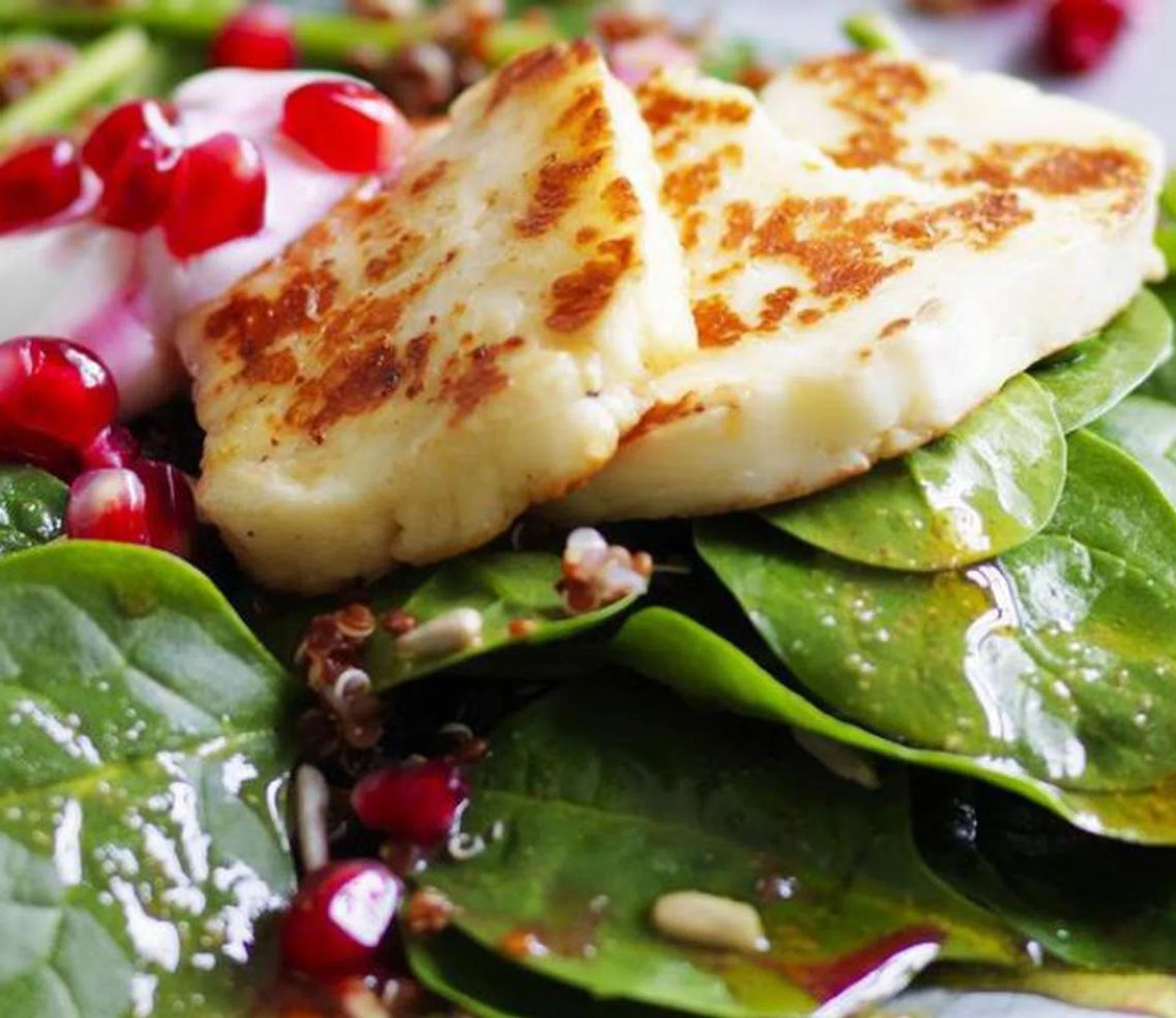 Quinoa Salad With Haloumi & Pomegranate