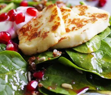 Quinoa Salad With Haloumi & Pomegranate