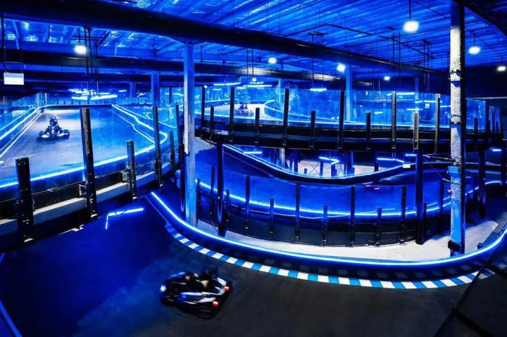 HyperDrive is an electric go-kart circuit with gamification features that immerse drivers into the world of real-life racing and virtual gaming around a three-level racetrack. PHOTO: THE PALAWAN @ SENTOSA