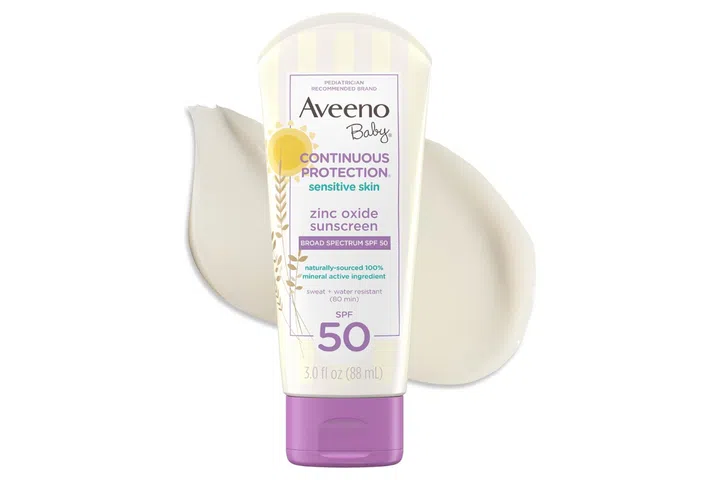 Best 9.9 sale travel deals: Aveeno Baby Zinc Oxide Sunscreen For Sensitive Skin SPF 50, 88ml