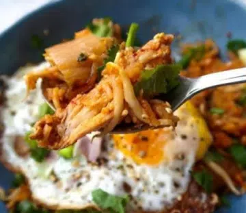 Easy One-Pot Kimchi Rice with Juicy Chicken Thighs by Cheryl Miles