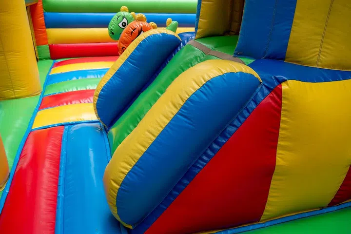 supermarkets usually set up a playground for children to play for an additional fee