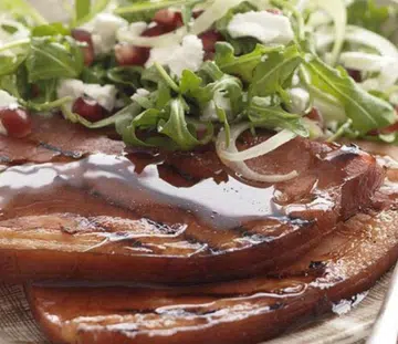 Pineapple Glazed Ham With Pomegranate & Fennel Salad