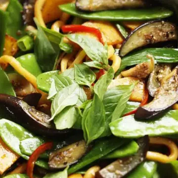 Pumpkin & Eggplant With Chilli & Thai Basil