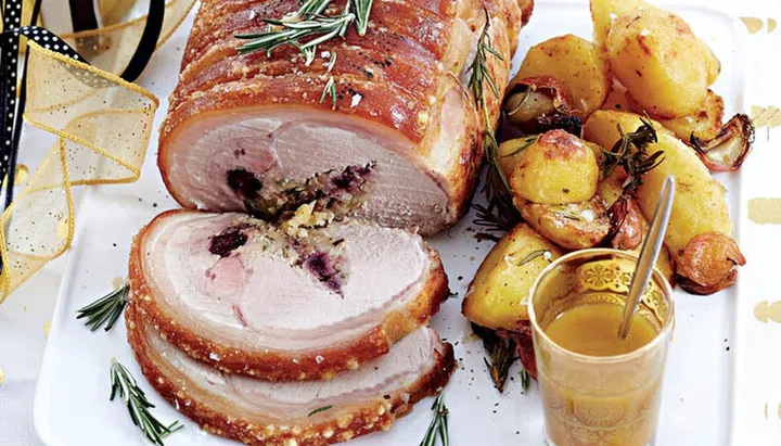 Christmas with Woman's Day - All the trimmings! - Rolled Pork with Cider Jus
