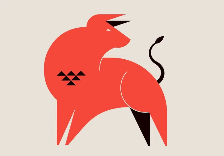 Chinese horoscope zodiac collection, geometric minimalist style. Animals symbols of Chinese New year . Set of mascots: rabbit, dragon, snake, tiger, ox, rat, pig, dog, rooster, monkey, goat, horse. Vector illustrations and concept design