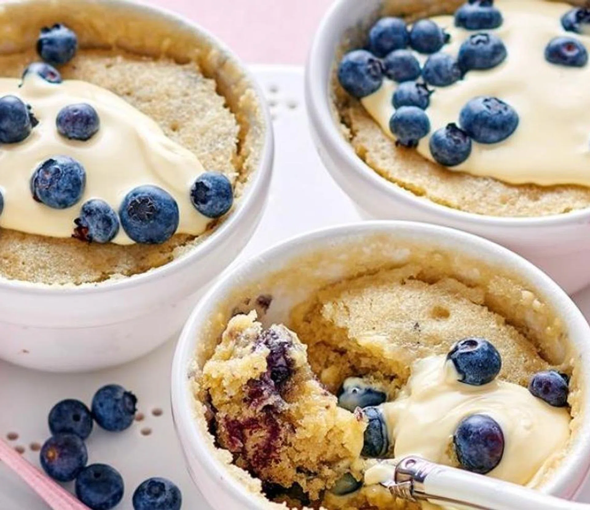 Blueberry Pudding Mug Cake
