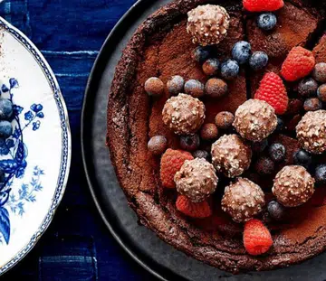 Midnight Cake With Berries