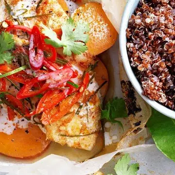 Kaffir Lime & Red Curry Fish Parcels