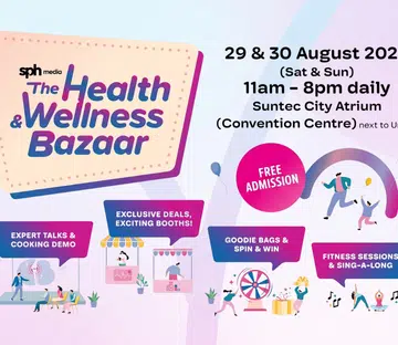 health & wellness bazaar 2026 by sph media - suntec city atrium