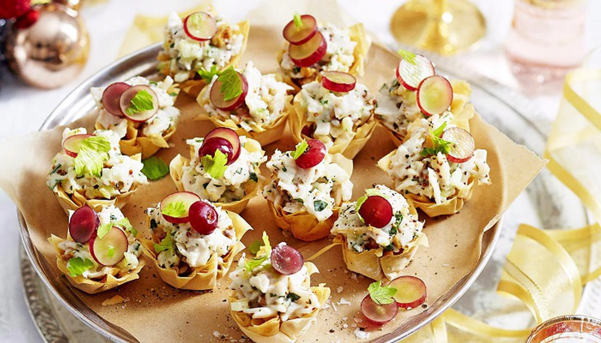 Christmas 2017 - Classy Canapes in No Time! - Turkey Waldorf Cups