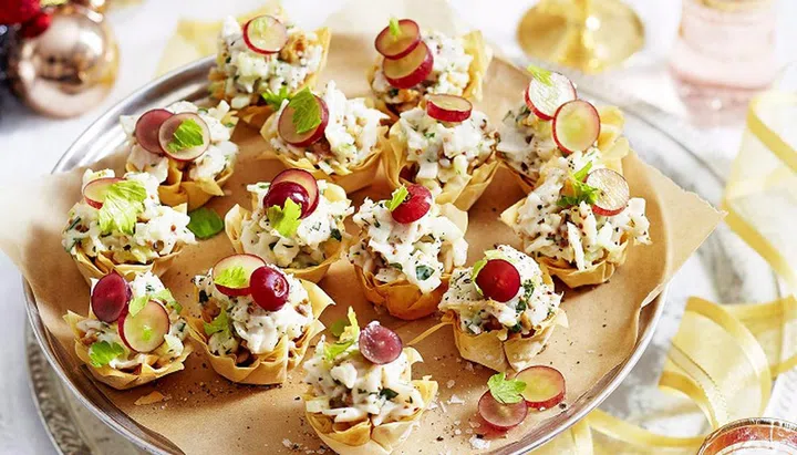 Christmas 2017 - Classy Canapes in No Time! - Turkey Waldorf Cups