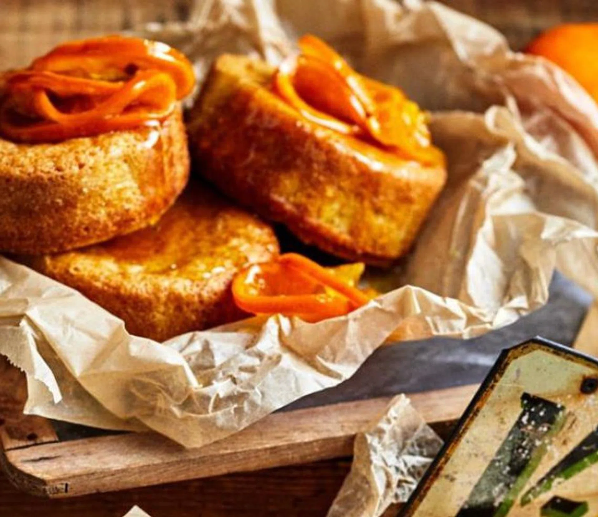 Mandarin Almond Cakes With Candied Cumquats