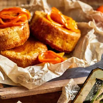 Mandarin Almond Cakes With Candied Cumquats