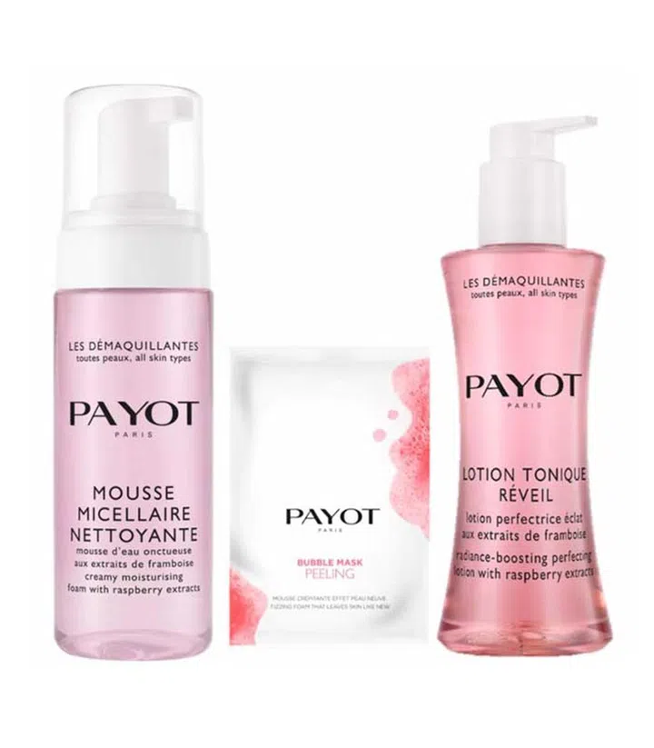 A Payot Beauty Box Special ($99) consists of a Creamy Moisturising Foam 150ml, Bubble Mask Peeling Oxygenant Depolluant bubble mask, and a Radiance-boosting Perfecting Lotion 200ml.