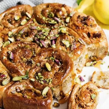 Vegan Overnight Jasmine Tea Lemon Curd Scrolls