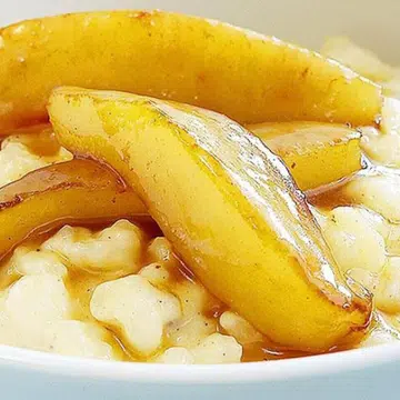 Creamy Rice Pudding With Caramelised Pears