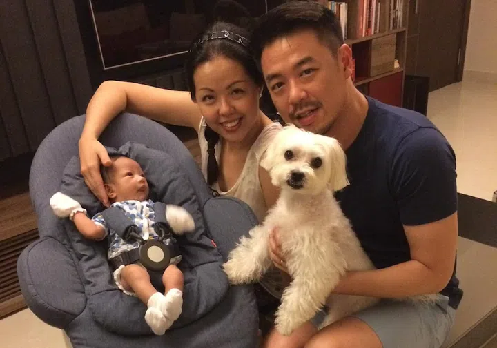 A family photo from when Rachel's daughter was one-month-old. Photo credit: Rachel Raeburn