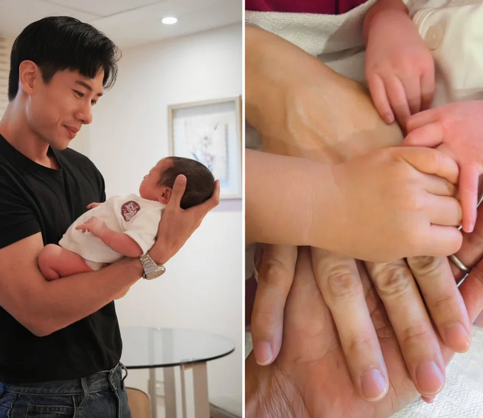 singapore actor desmond tan welcomes second child baby boy