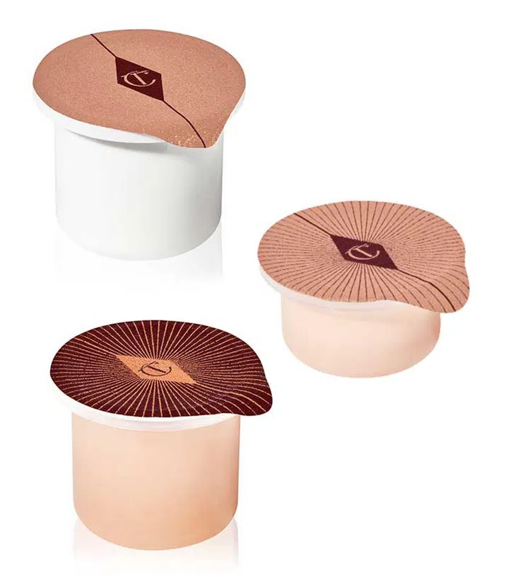 From top: Charlotte’s Magic Cream 50ml refill ($150); Magic Eye Rescue 15ml refill ($90); Magic Night Cream 50ml refill ($190)