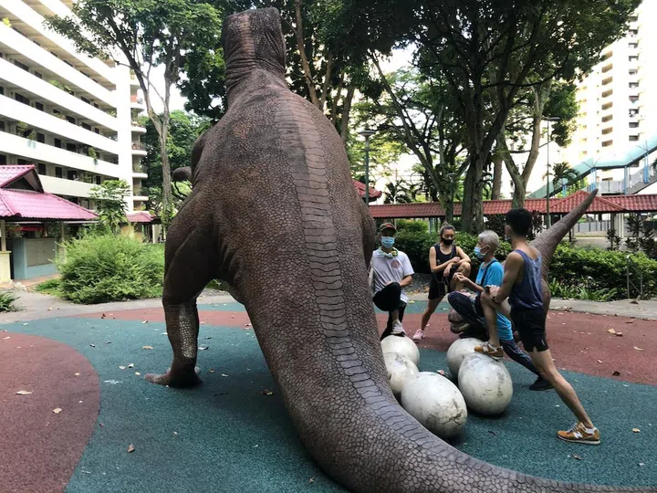 The family on their walk. Photo: Toh Hui Lin