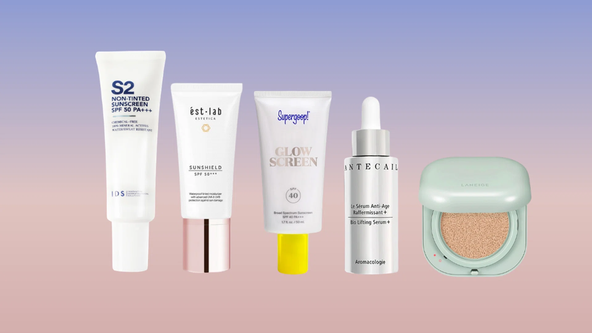 Blue light protecting sunscreen skincare products anti ageing