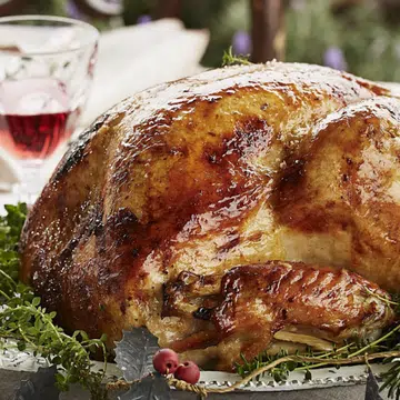 Roast Turkey With Kumquat Pistachio Stuffing and Cumberland Sauce