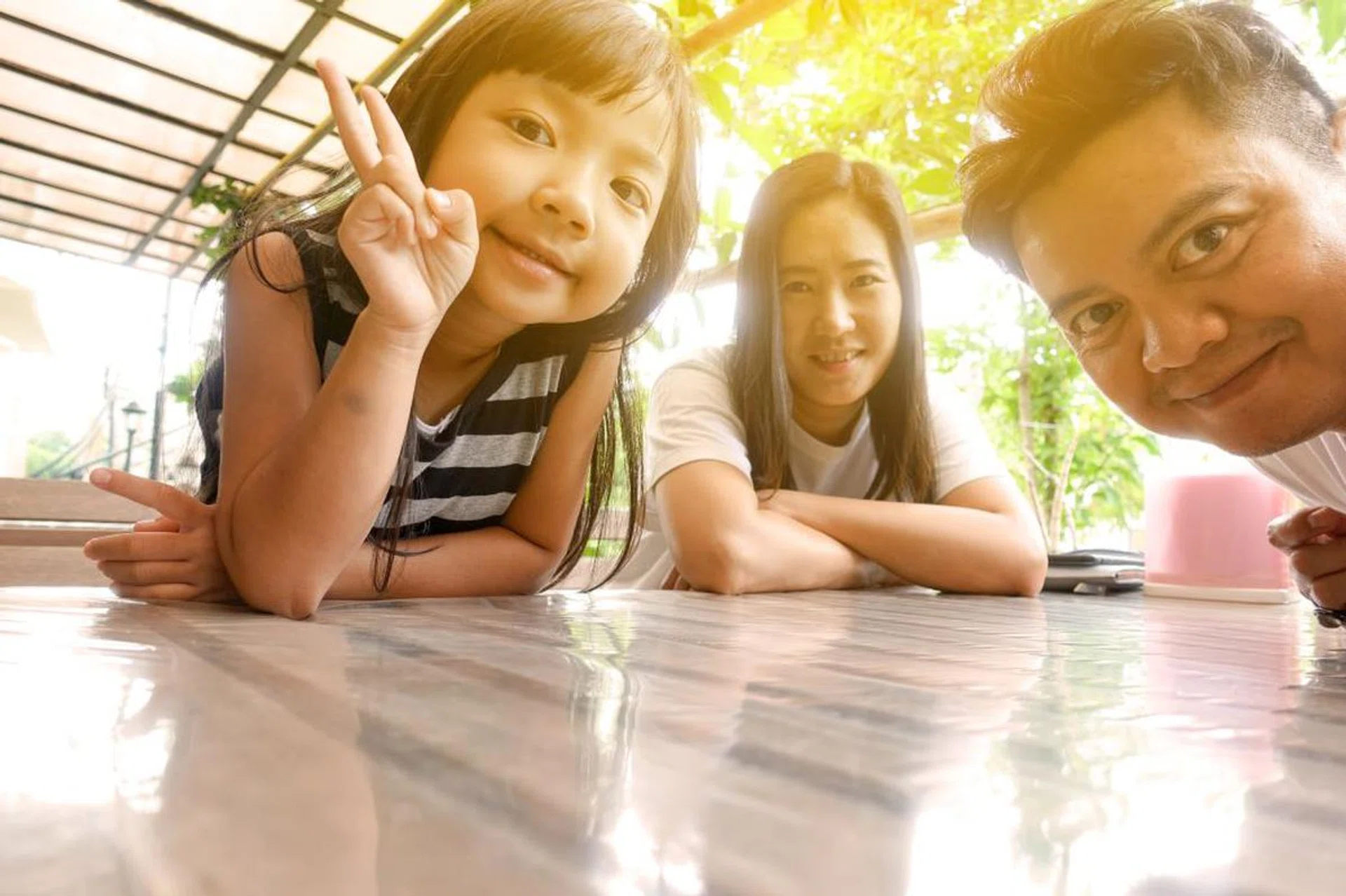 Asian family selfie