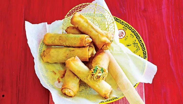 Chinese family feast - Spring rolls & Prawn toasts