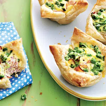 Mini Pea And Ham Quiches
