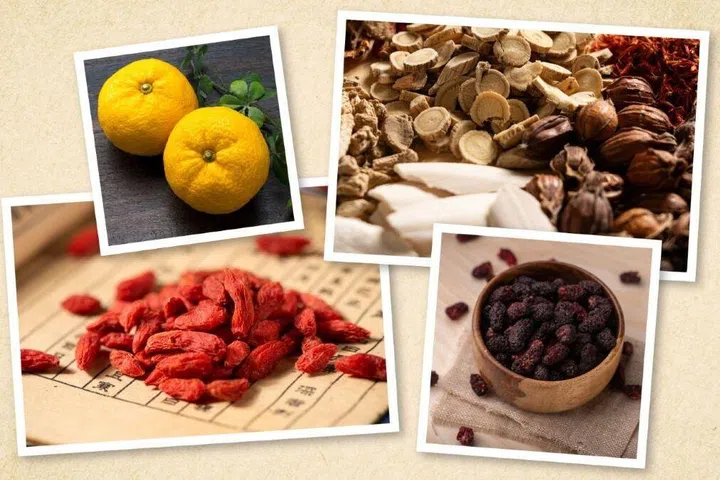 Goji berries, citrus fruits, almonds and cordyceps for good health