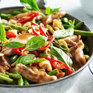 Thai Basil Chicken & Snake Bean Stir-Fry
