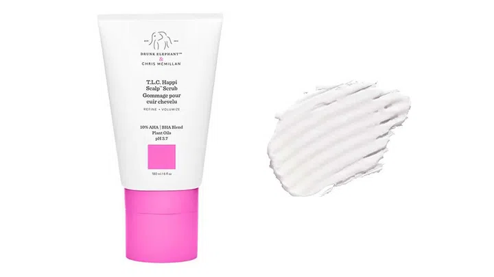 Drunk Elephant's TLC Happy Scalp from Sephora Singapore clarifies congested scalp and removes dandruff easily