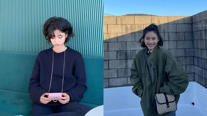 South Korean model turned actress, Hoyeon Jung sporting her recognisable messy and curly short bob hairstyle from Netflix's global hit, Squid Game. (Photo Instagram @hoooooyeony)