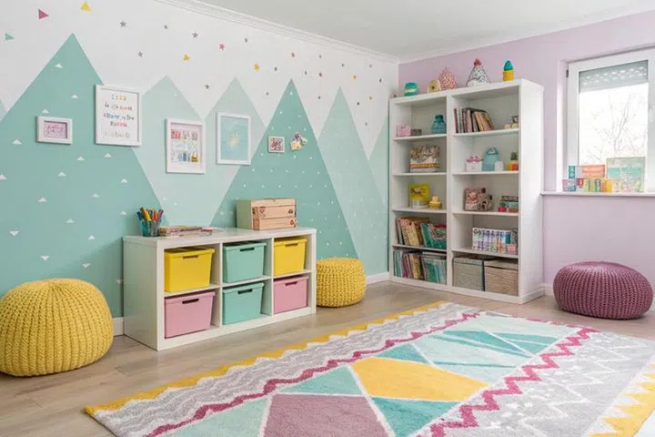 Pastel shades are especially ideal for rooms dedicated to young children, as it creates a comforting space allowing them to explore and feel free to be creative. Credit: Young Lim/Home & Decor