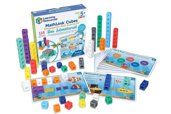 Learning Resources MathLink Cubes Kindergarten Math Activity Set