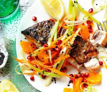 Crisp-Skin Barramundi With Mandarin Salsa