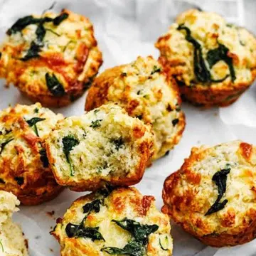 Spinach & Three Cheese Muffins