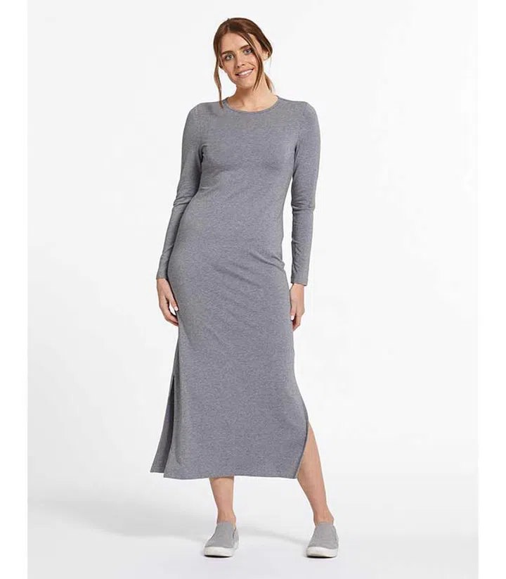 Solbari Long Sleeve Maxi Dress UPF50+ Sensitive Collection ($157)