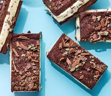 Minty Brownie Ice-Cream Fingers