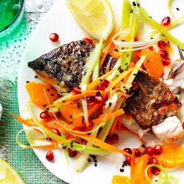 Crisp-Skin Barramundi With Mandarin Salsa