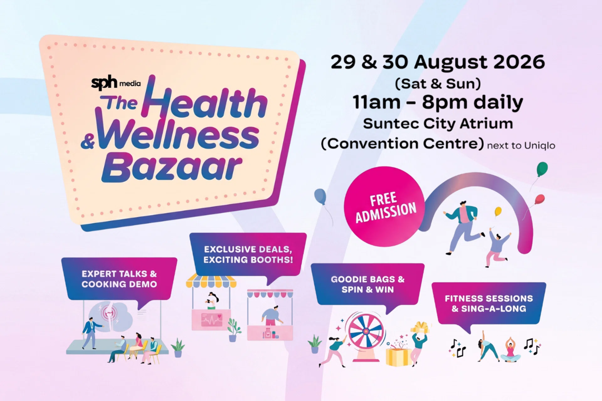 health & wellness bazaar 2026 by sph media - suntec city atrium