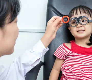 children wearing myopia-control lenses