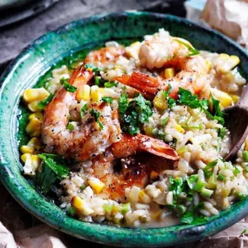 Prawn, Rosemary & Corn Risotto